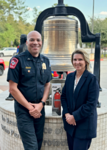 Chief Jason Washington with Advocate Saundra Bradley